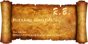 Ruttkay Bonifác névjegykártya
